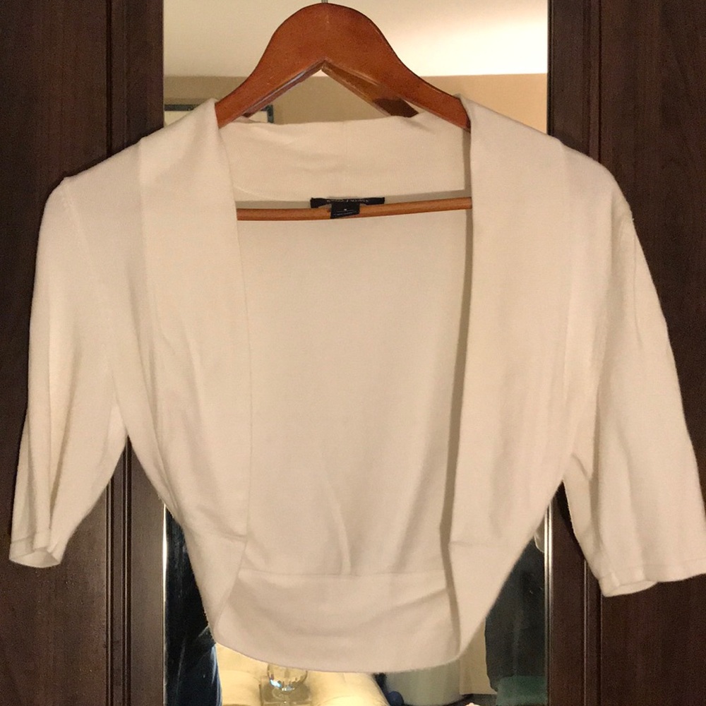 White House Black Market White Cardigan (Small)
